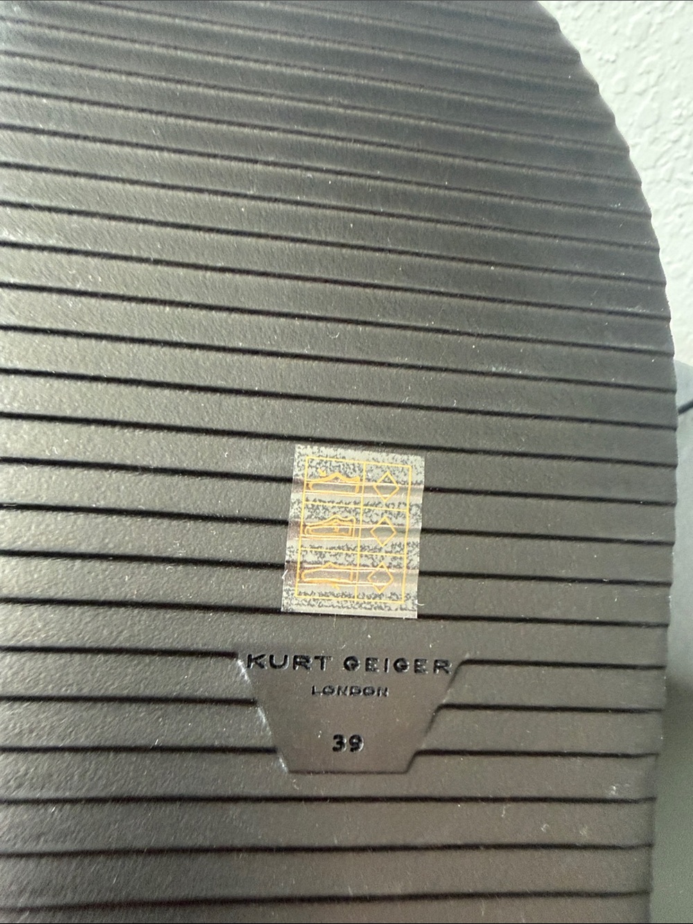 NWOT Kurt Geiger Black Quilted Leather Double-Strap Sandals - Picture 5 of 5